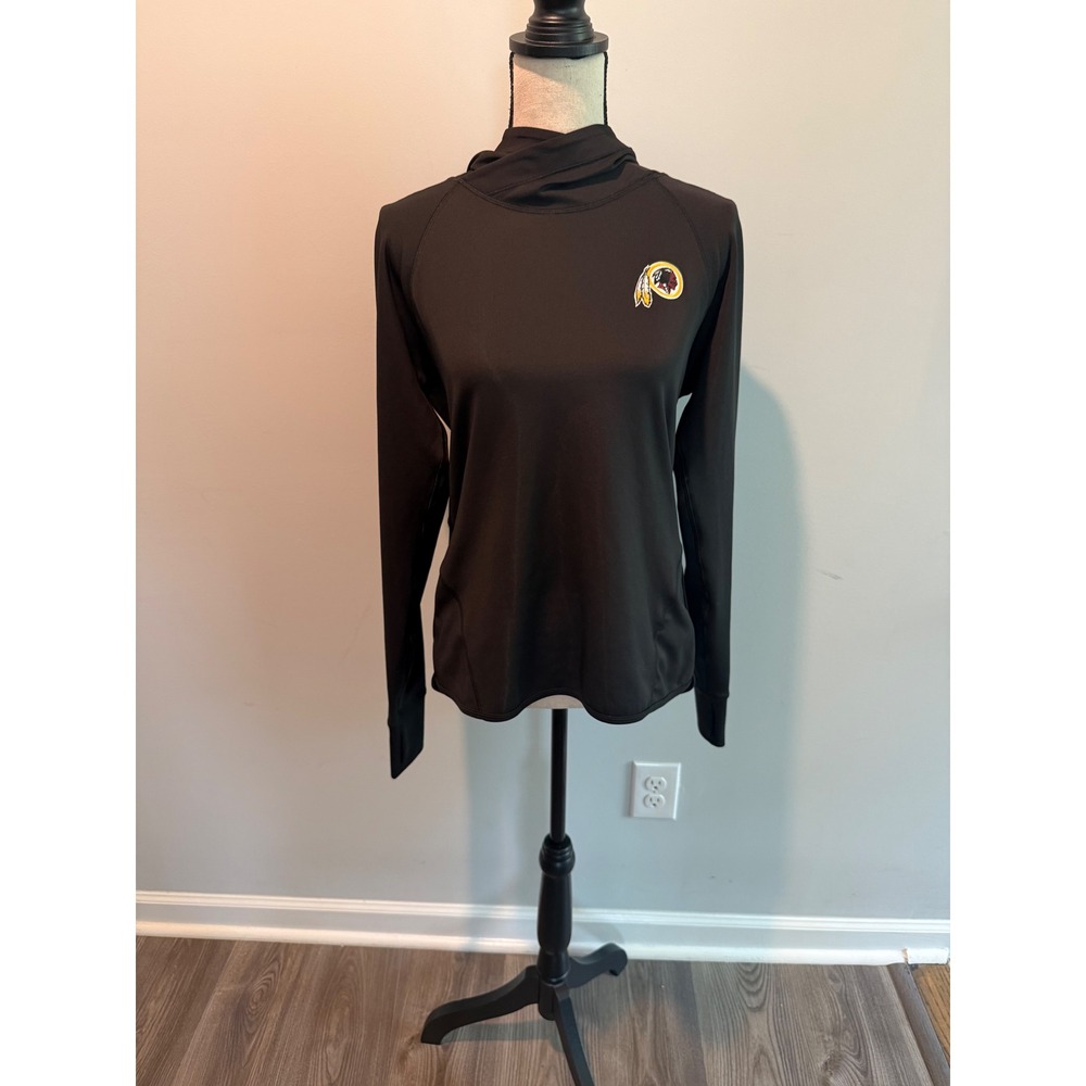 Cutter & Buck Washington Redskins Women's Small Black DryTec Hoodie Pullover